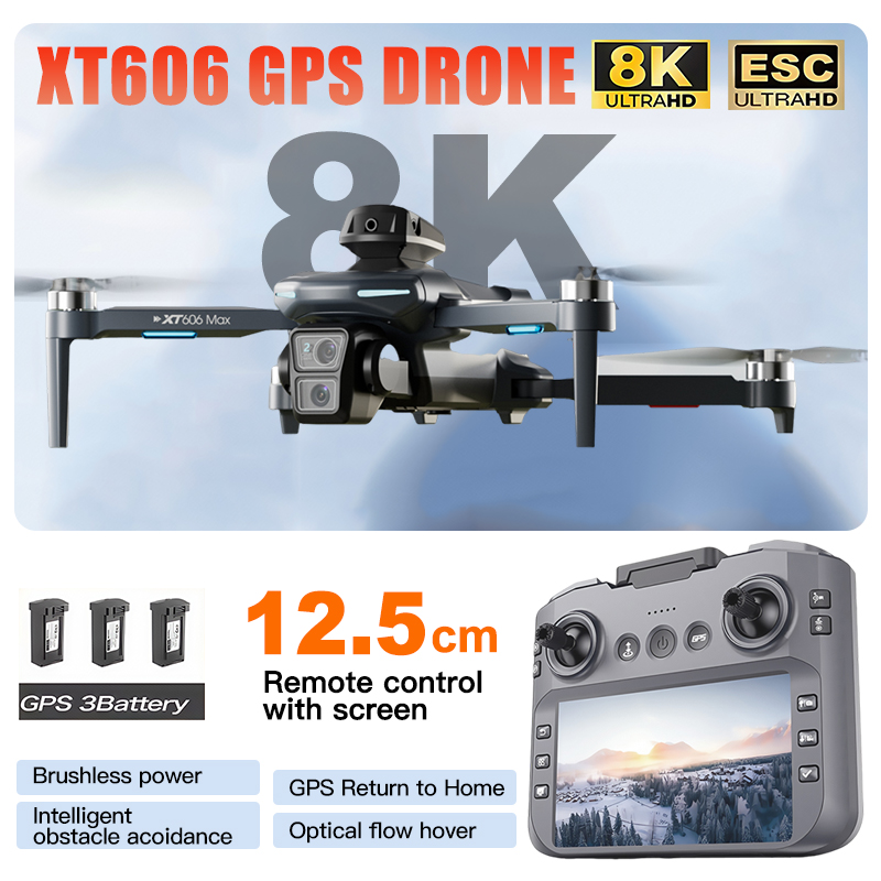 Drone Photogrammetry - Dron XT606 MAX 3 con Batería,
