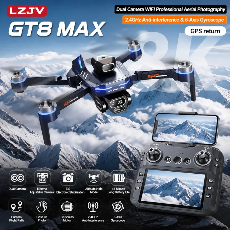 Dron Plegable GT8 Max 8K HD Pr - Drone Photogrammetry reseña y precio
