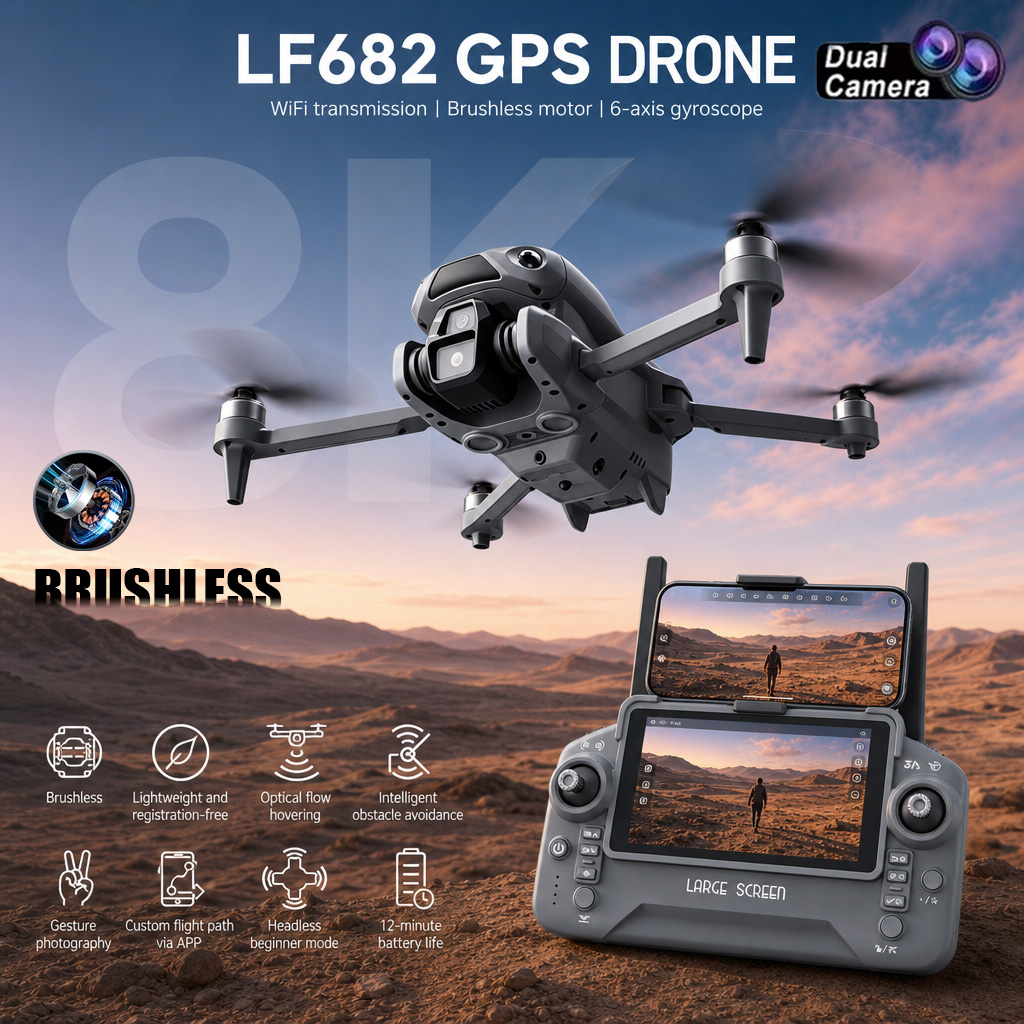 Nuevo Dron LF682 con Cámara Du - Drone Photogrammetry reseña y precio